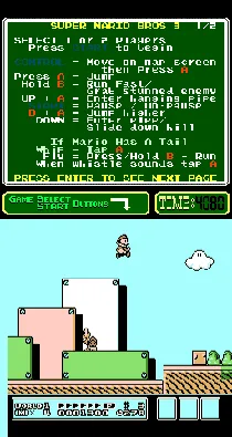 PlayChoice-10: Super Mario Bros. 3 screen shot game playing